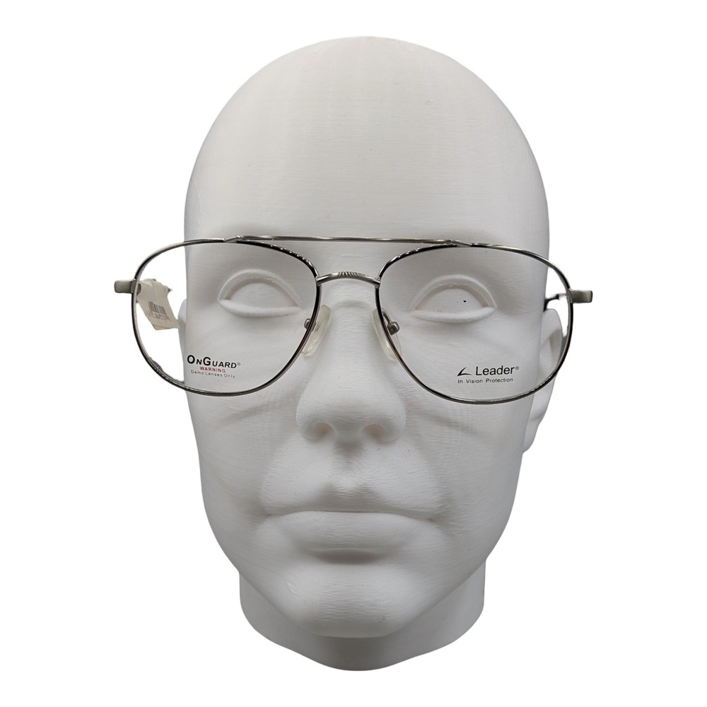 OnGuard OG102 Antique‎ Pewter Aviator Safety Glasses Frames 58-17-140 NEW